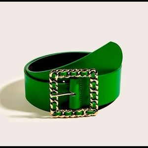 Green fashion belt